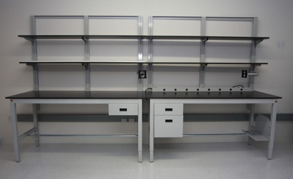 251UCSD Under-Counter Shelves for Industrial Workbenches