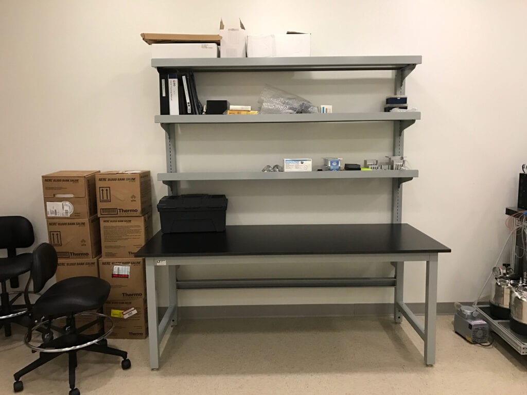 LT Bench with Shelving 1500pxw