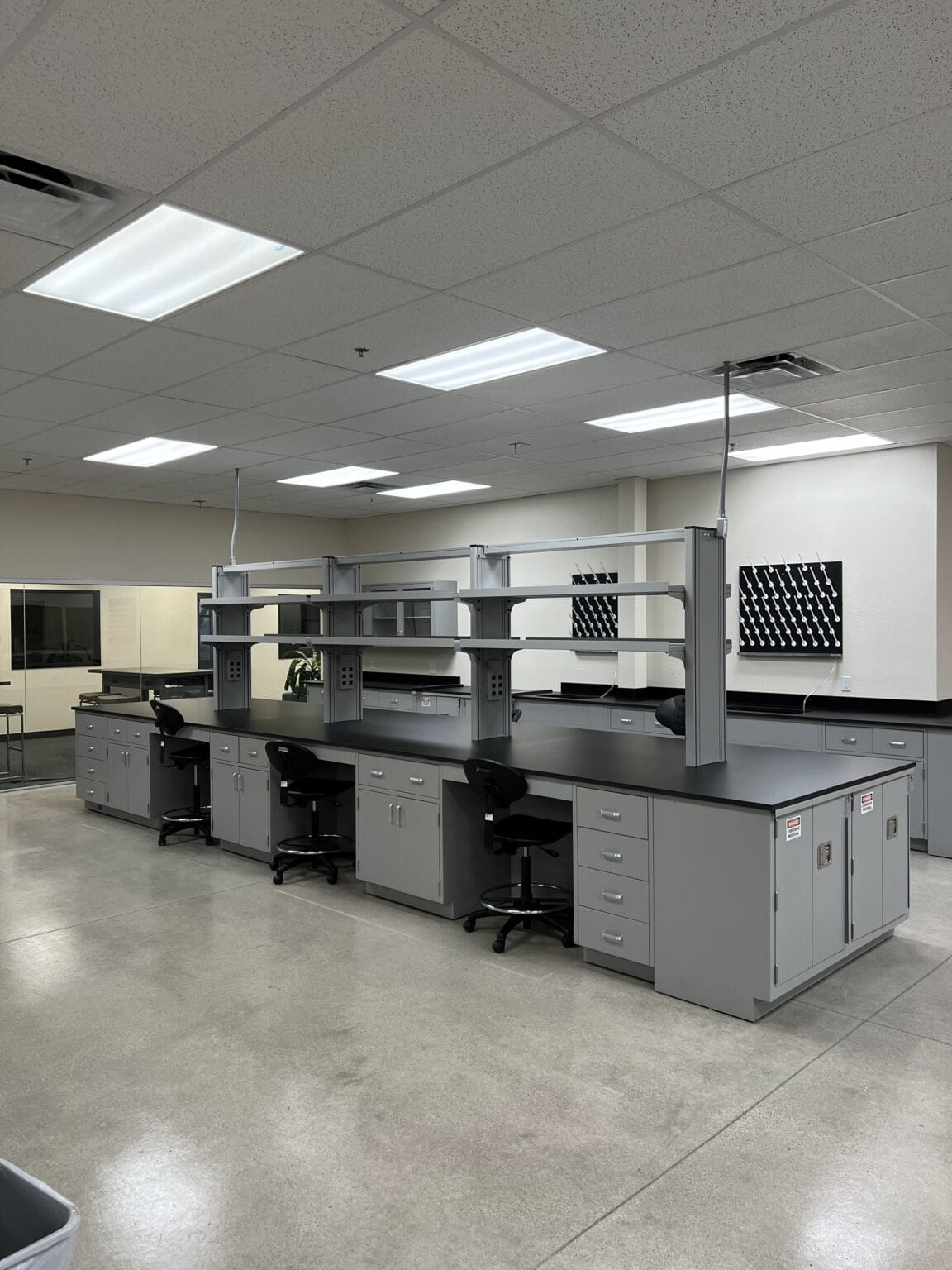 Laboratory Island Installation With Custom Lab Sink & Faucet